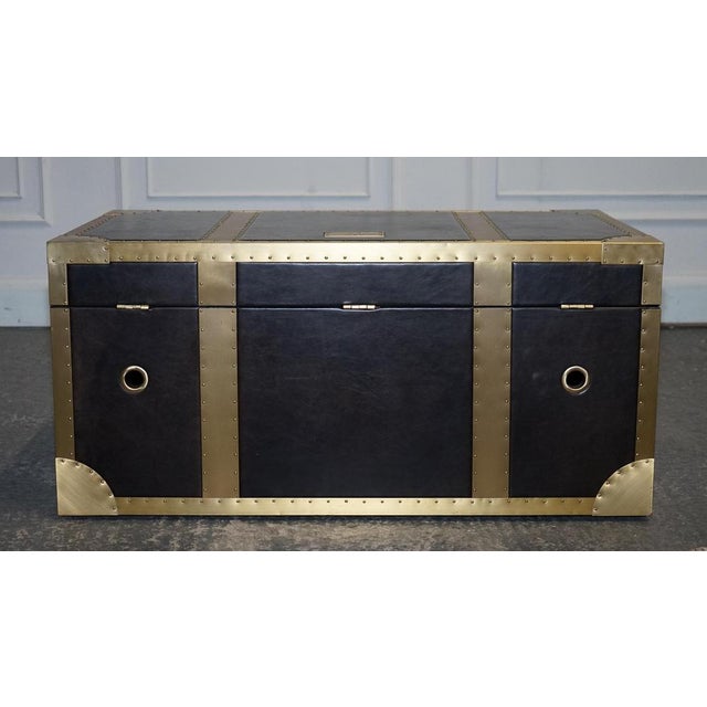 Cumberland Collection Storage Trunk with Red Velvet Lining from Timothy Oulton For Sale - Image 17 of 18