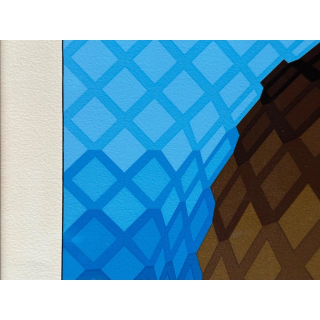 A wonderful newly framed screenprint silkscreen by the Pop art master Victor Vasarely. This one is titled “Koskota” and...