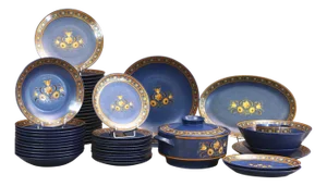 Vintage Dinner Service, 1980s, Set of 56