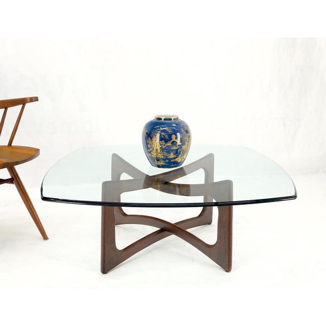 Danish Mid Century Adrian Pearsall Olied Walnut Rounded Square Coffee Table MINT!