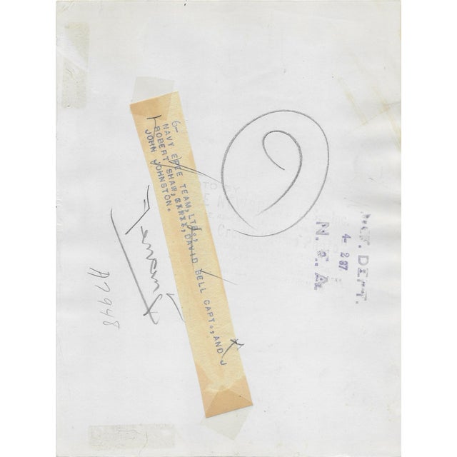 1937 black and white photograph of the US Navy Epee team. Publication information adhered and written on the back.....