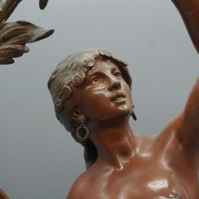 Auguste Moreau, Lady with Branch, Late 19th Century, Bronze For Sale - Image 13 of 15