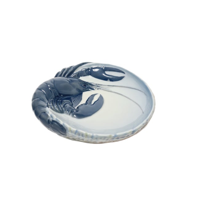 Ceramic Danish Porcelain Plate with Lobster from Royal Copenhagen, 1950s For Sale - Image 7 of 8