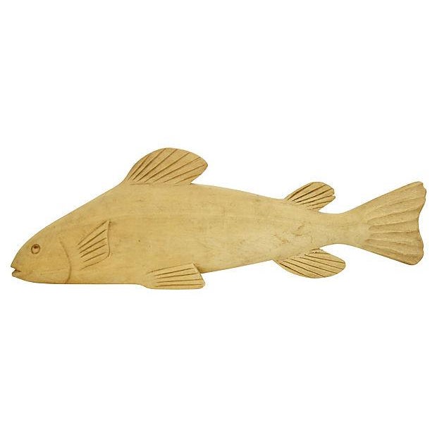 Carved Wood Folk Art Fish Chairish