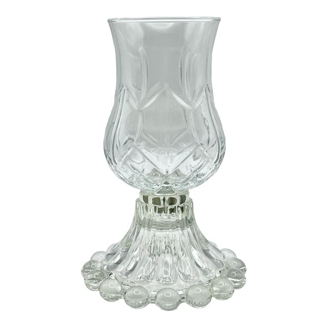Vintage Pressed Glass Votive Candle Holder For Sale