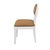 Contemporary Matthew Izzo Home Hayden Camel Faux Leather Matte White Lacquer Bow Back Dining Chair For Sale - Image 3 of 6
