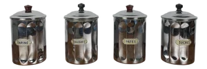 Chrome-Plated Copper Storage Jars from Dab, 1950s, Set of 4