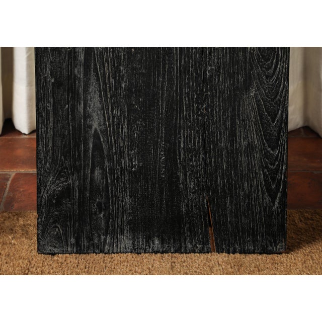 Late 20th Century Vintage 20th Century Blackened Oak Pedestal For Sale - Image 5 of 14