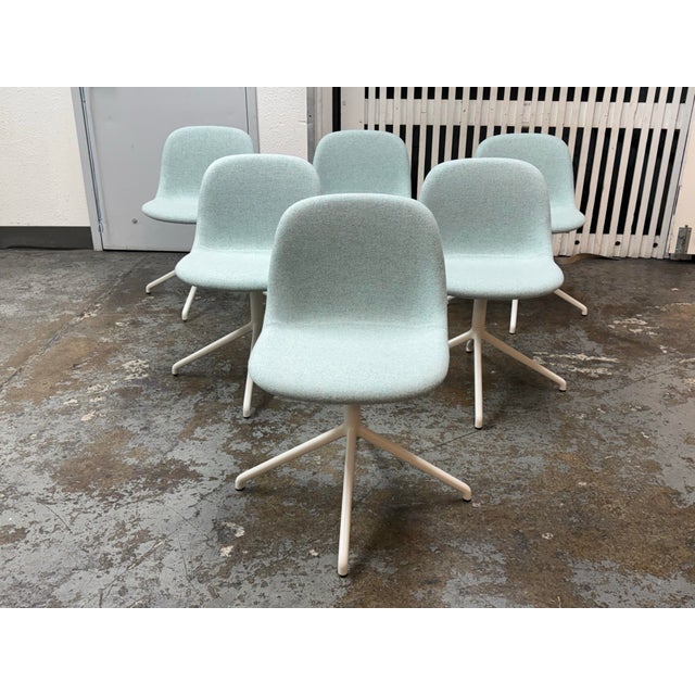 Design Plus Gallery presents a Set of Six Fiber Swivel Dining Chairs by Iskos-Berlin for Muuto. The Fiber chair is a...