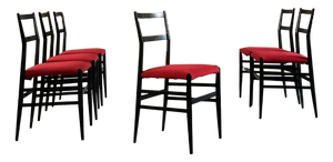 Vintage Superleggera Chairs by Gio Ponti for Cassina, 1950s, Set of 6