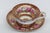 Mogi Momonoi Gold Burgundy Bone China Flower Tea Cup & Saucer Set 4653b For Sale - Image 13 of 18