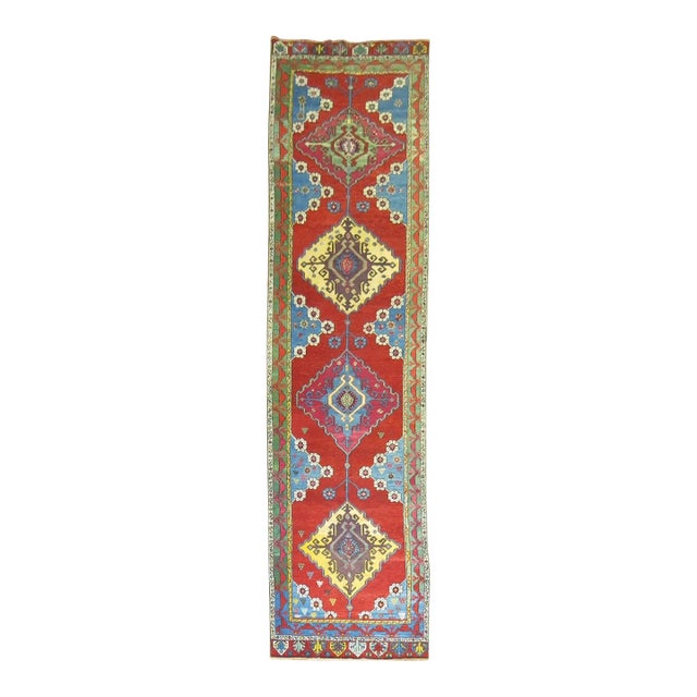 Antique Turkish Karapinar Runner - 3'5" x 14' For Sale