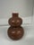 Antique Chocolate Brown Double Gourd Ceramic Glossy Glazed Mini Vase For Sale In Milwaukee - Image 6 of 6