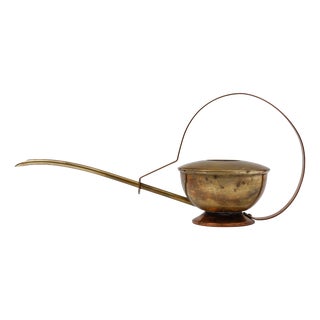 Vintage Austrian Brass and Copper Watering Can, 1950s For Sale