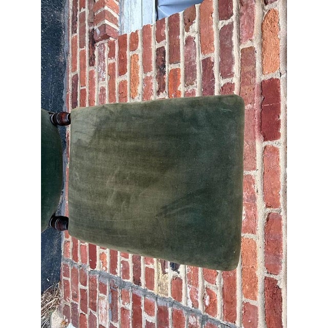 Antique Renaissance Style Velvet Upholstered Side Chair For Sale - Image 4 of 17