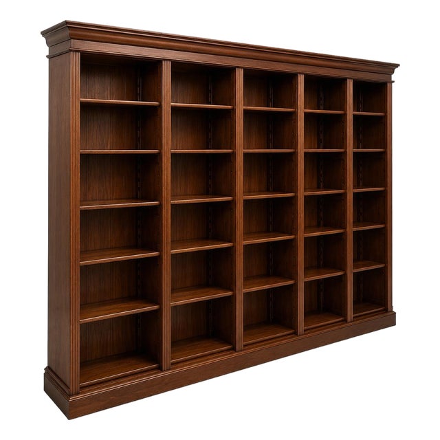 Large Elm Library Bookcase For Sale