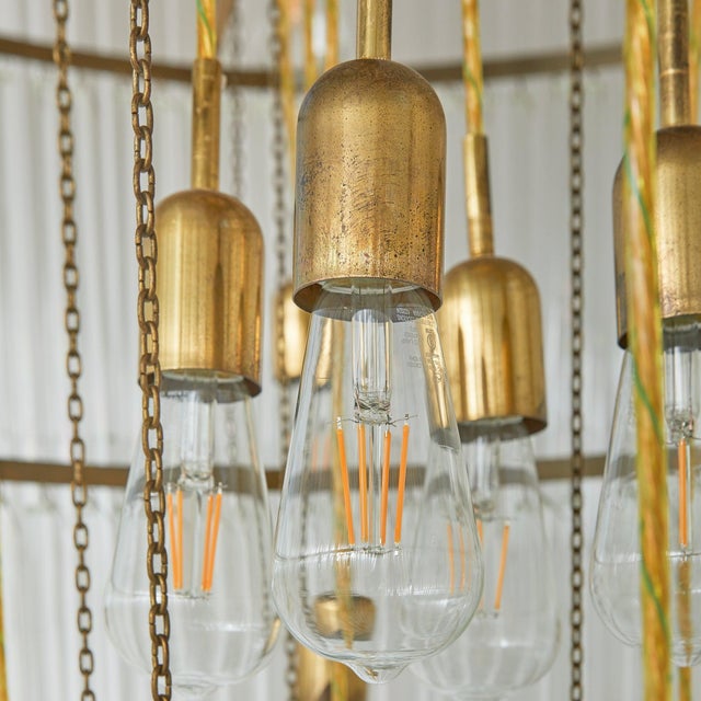 1960s Monumental German 5-Tier Glass Chandelier Attributed to Christoph Palme For Sale - Image 4 of 7
