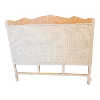 1990s Pier 1 Jamaican Collection Full-Size Woven Rattan/Cane Headboard For Sale