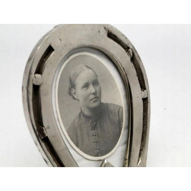 Silver Art Nouveau Brass and Glass Frame, 1930s For Sale - Image 8 of 10