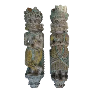 Vintage Pair of Carved Indian Figures