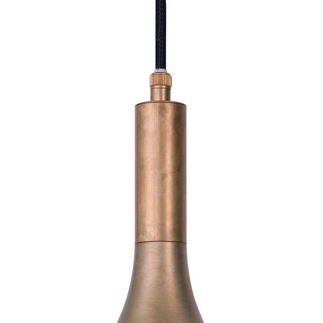 Raw Brass Megafon Ceiling Lamp by Jesper Ståhl for Konsthantverk For Sale - Image 3 of 6