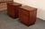 Mid-Century Modern Pair of Mid-Century Modern Stained Mahogany and Brass Two-Drawer Nightstands For Sale - Image 3 of 18