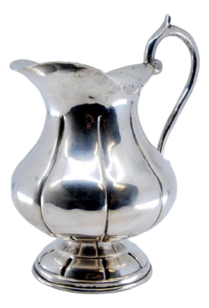 Water Jug in Gummed Silver