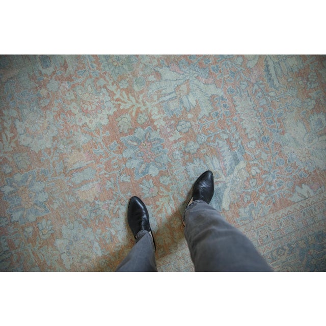 Textile Vintage Distressed Mahal Carpet - 10'5" x 13'9" For Sale - Image 7 of 13