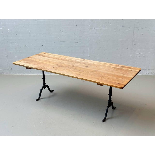 Classic Cherrywood Coffee Table with Cast Iron Legs from Horgenglarus For Sale - Image 17 of 17