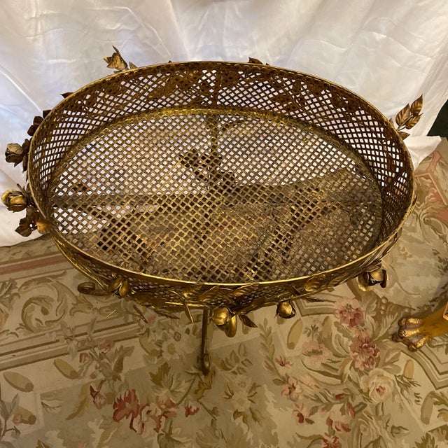 Antique Cast Iron Floral Jardiniere For Sale - Image 9 of 10