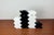 Postmodern Black and White Glass Candleholder by Halskov & Dalsgaard for Holmegaard, Set of 4 For Sale - Image 11 of 18