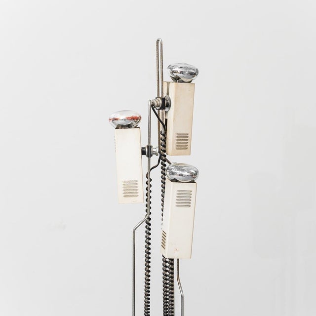 1970s Industrial Floor Lamp with 3 Lights in the style of Joe Colombo, 1970s For Sale - Image 5 of 11