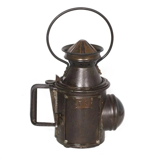 Italian Railway Manual Oil Lamp, 1920s For Sale - Image 6 of 7