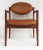 Jens Risom Design Pair of Oiled Walnut & Leather Upholstered Armchairs c.1965 Offered for sale is an original pair of Jen...