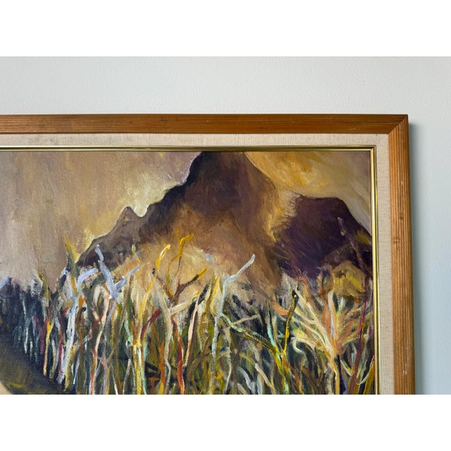 Brown 1990's Ana Gutierrez Impressionist Landscape Painting, Framed For Sale - Image 8 of 12