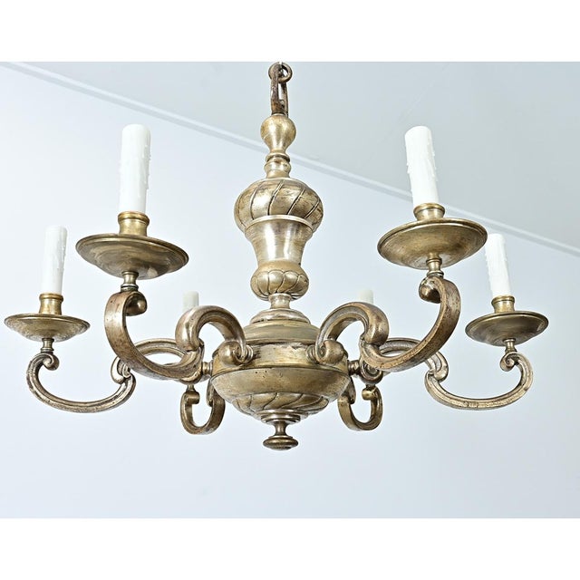 French Early 20th Century French Bronze Chandelier For Sale - Image 3 of 12