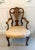 1920s Antique Carved Walnut Desk Armchairs, 1920, Set of 2 For Sale - Image 5 of 18
