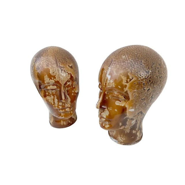 Piero Fornasetti Mid-Century pair of Glass Head Sculptures. Rare find. These are not “signed” but are in fact Fornasetti.