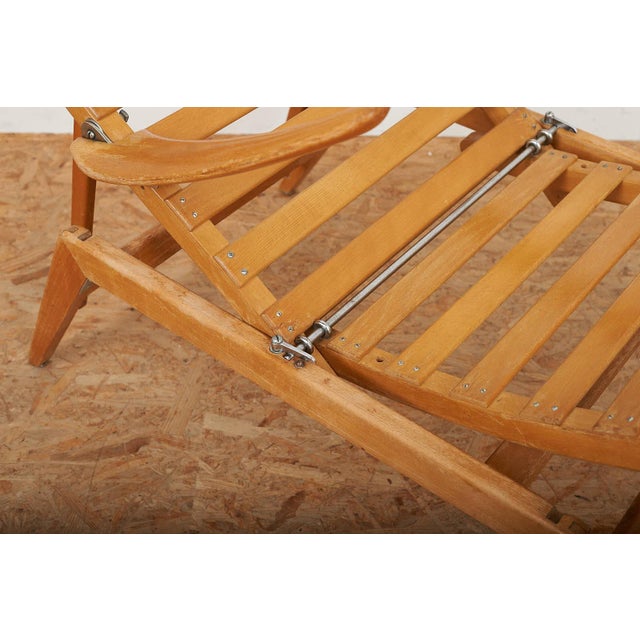 Wooden Lounger with Many Adjustment Options and Frame Foldable For Sale - Image 10 of 15