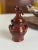 This is a rare piece by Ned Foltz, 2000. This is a small jar, standing about 6” tall to the top of the bird finial. The...
