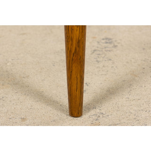 Set of Six French Art Deco Dining Chairs, Oak & Chenille, 1930s For Sale - Image 11 of 18