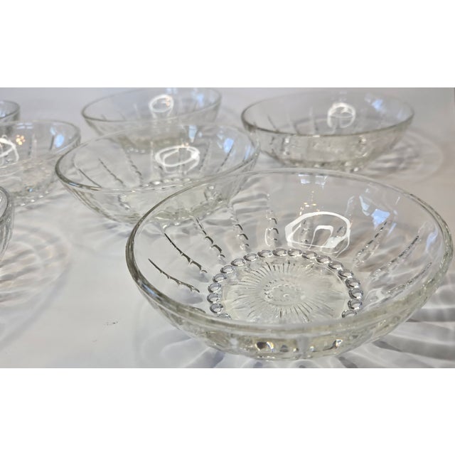 Vintage Coastal Starburst Dessert Bowls- Set of Eight For Sale - Image 9 of 14