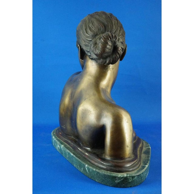 Vincenzo Gemito, Bust Sculpture of Nude Woman, 20th Century, Gilded Bronze For Sale - Image 8 of 18