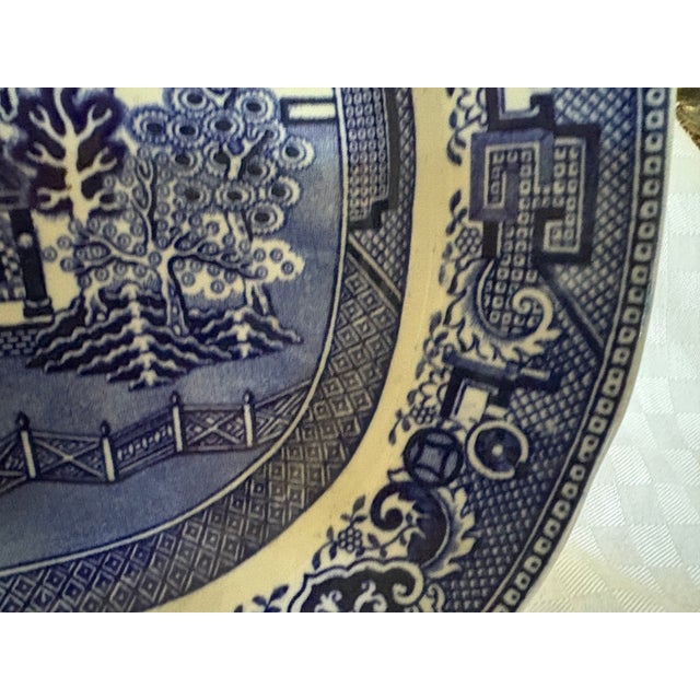 19th Century English Staffordshire Blue and White Transferware Platter For Sale - Image 9 of 17