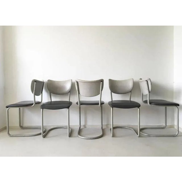 Mid-Century Model 2011 Chairs by De Wit Brothersor for De Wit Schiedam, Set of 10 For Sale - Image 4 of 9