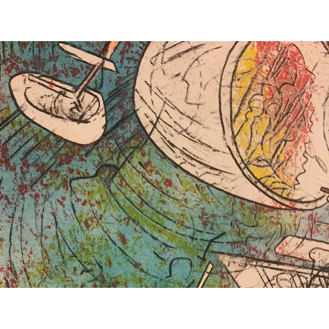 Surrealism 1970s Espace De L'espece, Roberto Matta Lithograph, Signed and Noted Bat (Good to Pull) in Pencil For Sale - Image 3 of 3