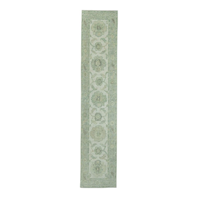 Turkish Oushak Rug 2'2" x 10'7" #19341 For Sale