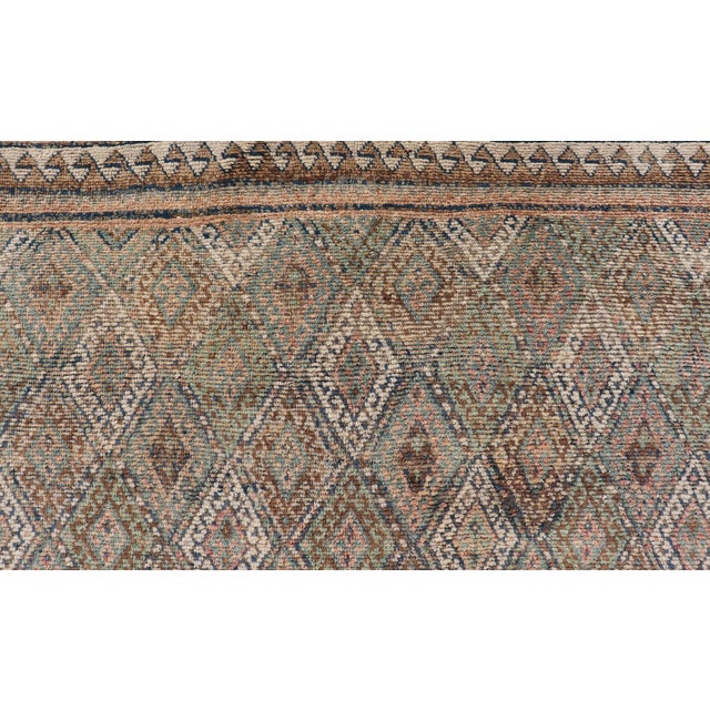 Antique Konya Oushak Rug With Soft Sage, Taupe, Sand, and Muted Rust Tones For Sale - Image 12 of 13