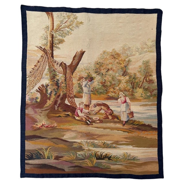 Antique French Aubusson Tapestry, 1890s For Sale