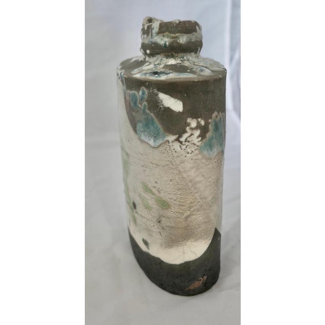 Vintage Polychrome Stoneware Vase by Phill Rogers, 1980 For Sale - Image 3 of 8